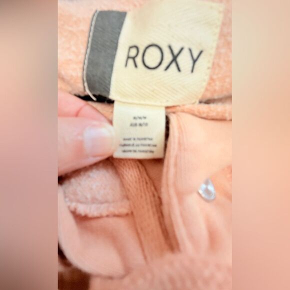 Roxy Peachy Orange Knit Hooded Jacket - Picture 5 of 6